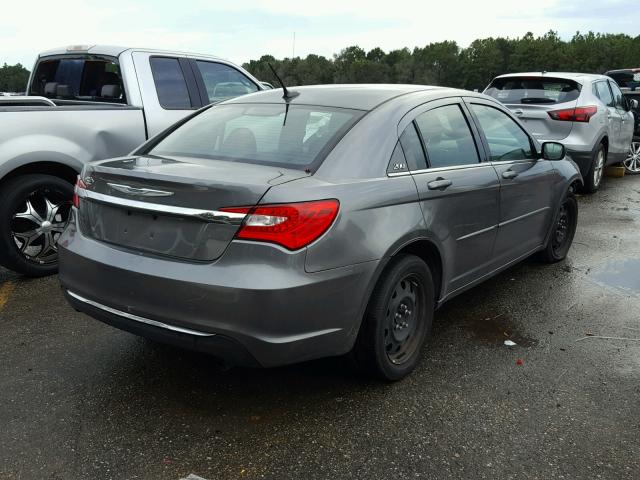 1C3CCBAB4CN240874 - 2012 CHRYSLER 200 LX GRAY photo 4