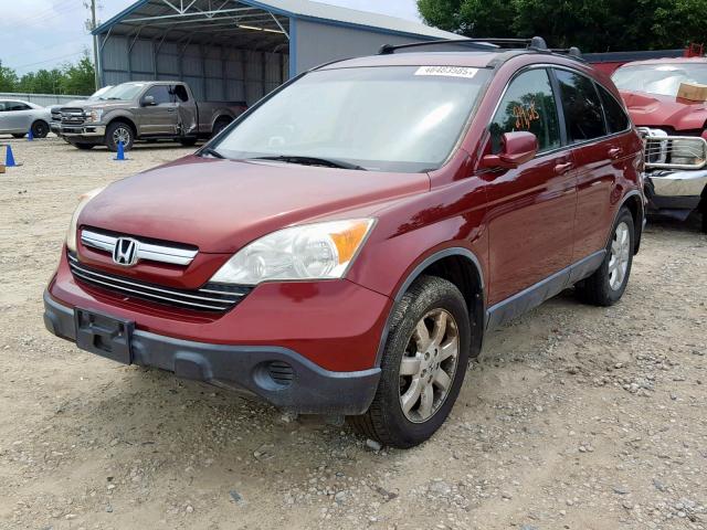 JHLRE38797C016513 - 2007 HONDA CR-V EXL RED photo 2