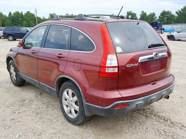 JHLRE38797C016513 - 2007 HONDA CR-V EXL RED photo 3