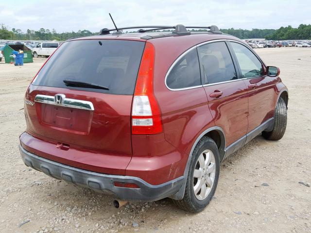 JHLRE38797C016513 - 2007 HONDA CR-V EXL RED photo 4