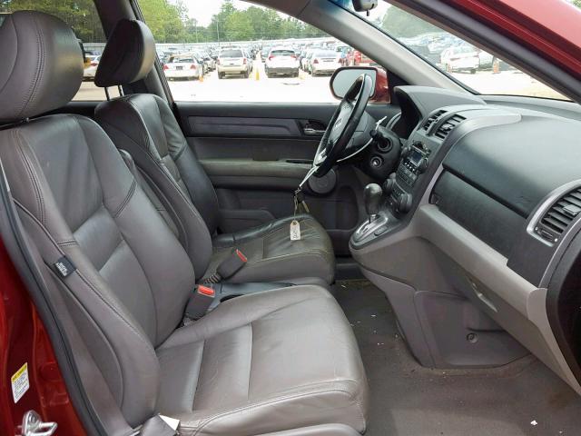 JHLRE38797C016513 - 2007 HONDA CR-V EXL RED photo 5