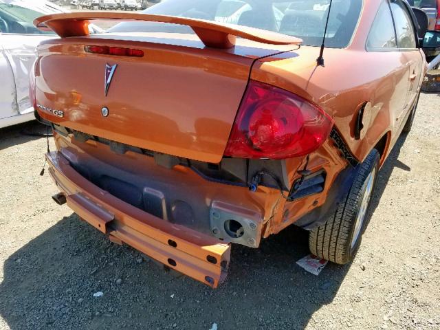 1G2AL15F377278170 - 2007 PONTIAC G5 ORANGE photo 9