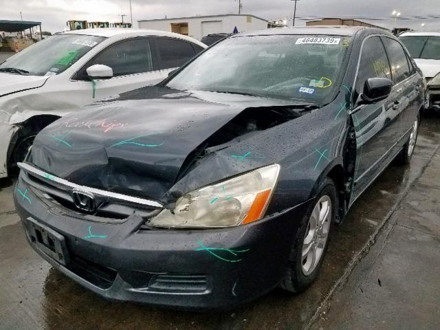 1HGCM56807A162020 - 2007 HONDA ACCORD EX GRAY photo 2