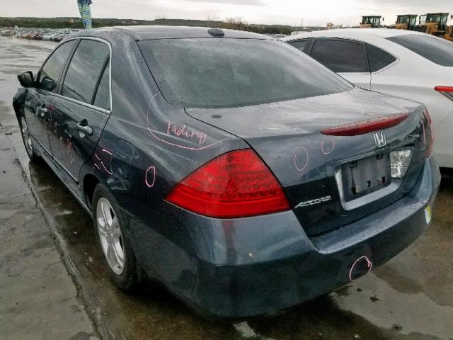 1HGCM56807A162020 - 2007 HONDA ACCORD EX GRAY photo 3