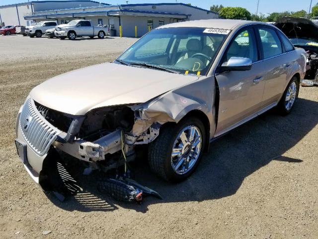 1MEHM42W88G614120 - 2008 MERCURY SABLE PREM BEIGE photo 2