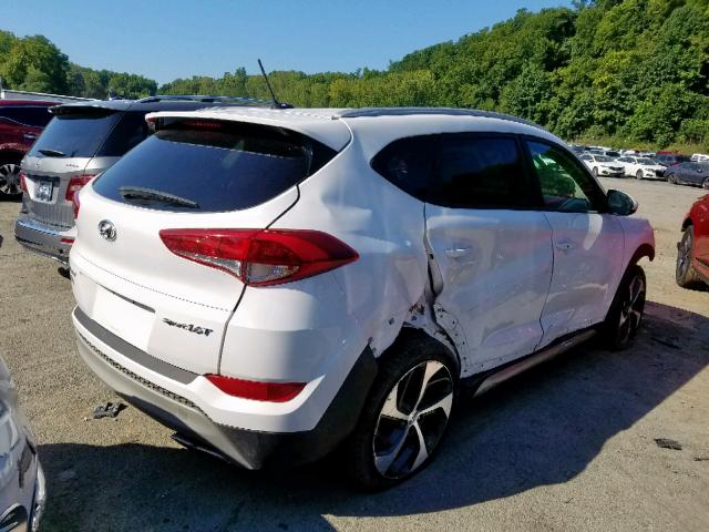 KM8J33A22HU271123 - 2017 HYUNDAI TUCSON LIM WHITE photo 4