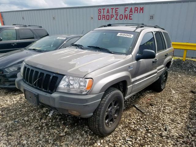 1J4GW58S6XC616417 - 1999 JEEP GRAND CHER GRAY photo 2