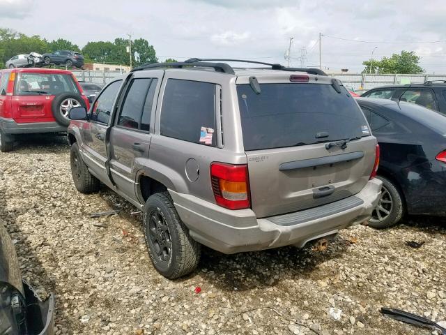 1J4GW58S6XC616417 - 1999 JEEP GRAND CHER GRAY photo 3