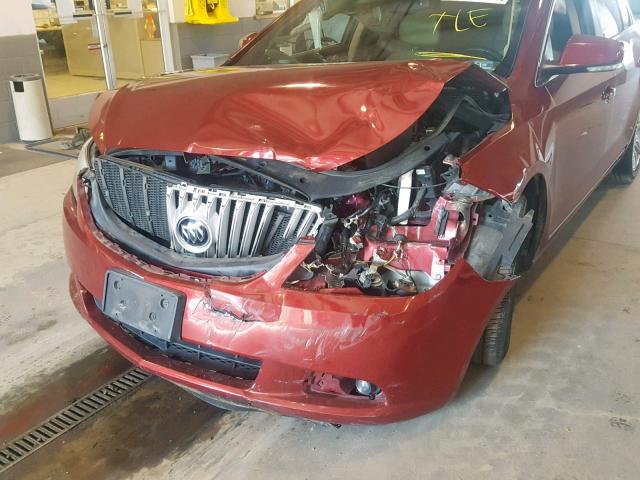 1G4GC5EG6AF224232 - 2010 BUICK LACROSSE C MAROON photo 9