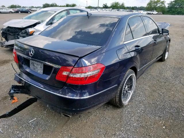 WDDHF5GBXAA050525 - 2010 MERCEDES-BENZ E 350 BLUE photo 4