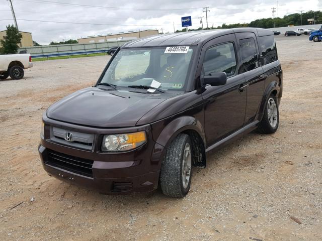 5J6YH18968L010119 - 2008 HONDA ELEMENT SC BURGUNDY photo 2