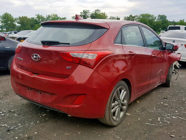 KMHD35LH3GU294693 - 2016 HYUNDAI ELANTRA GT RED photo 4