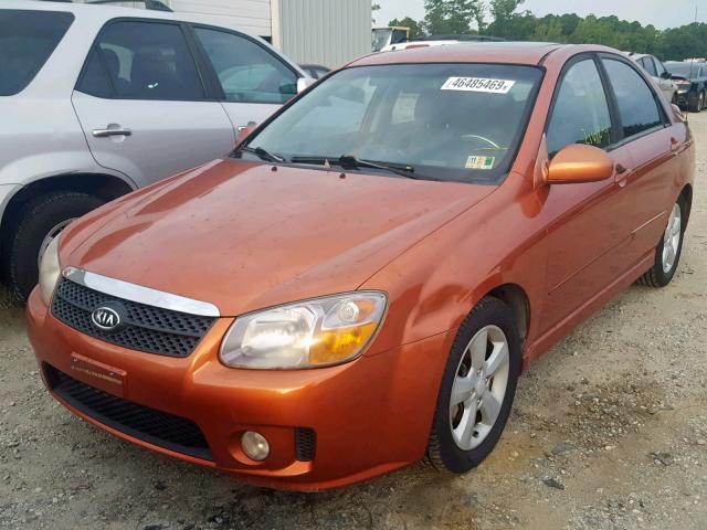 KNAFE121175008464 - 2007 KIA SPECTRA EX ORANGE photo 2