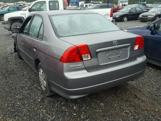 1HGES16335L022556 - 2005 HONDA CIVIC DX V GRAY photo 3