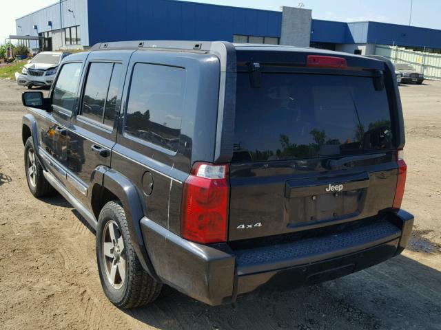 1J8HG48K76C338264 - 2006 JEEP COMMANDER BLACK photo 3