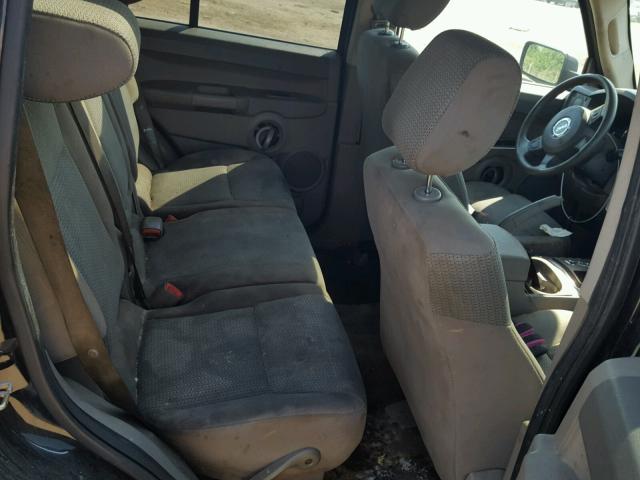 1J8HG48K76C338264 - 2006 JEEP COMMANDER BLACK photo 6