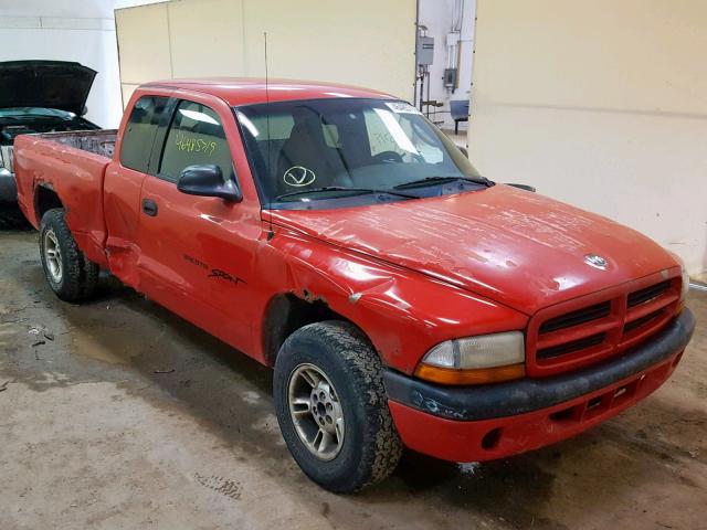 1B7GL22N3YS579995 - 2000 DODGE DAKOTA RED photo 1