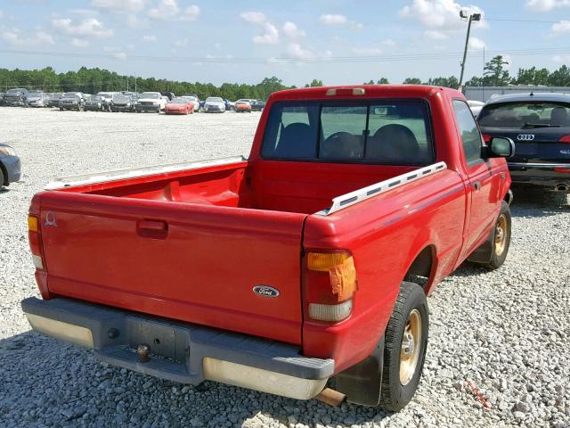 1FTYR10C4WUA36266 - 1998 FORD RANGER RED photo 4