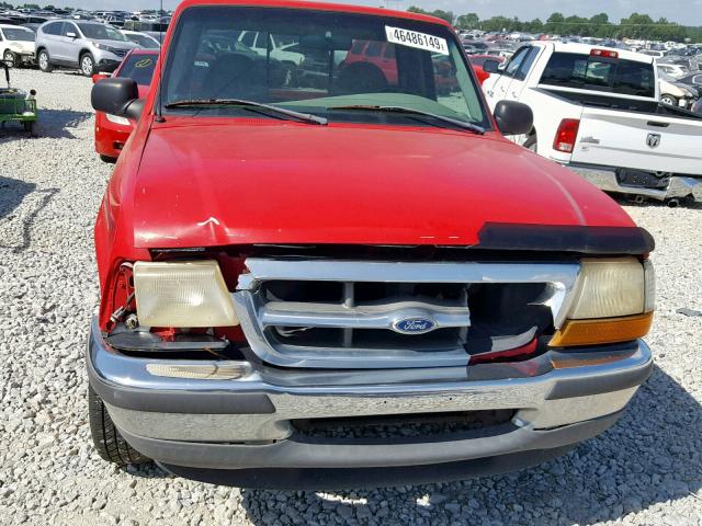 1FTYR10C4WUA36266 - 1998 FORD RANGER RED photo 9