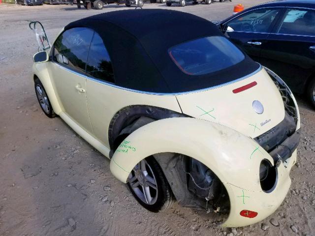 3VWCD31Y54M345239 - 2004 VOLKSWAGEN NEW BEETLE 黄色 照片 3