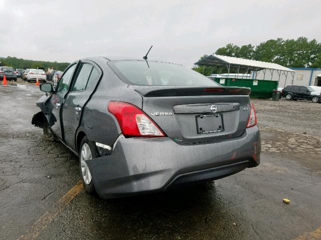 3N1CN7AP4HL826533 - 2017 NISSAN VERSA S GRAY photo 3