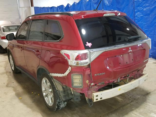 JA4AD3A3XFZ002842 - 2015 MITSUBISHI OUTLANDER RED photo 3