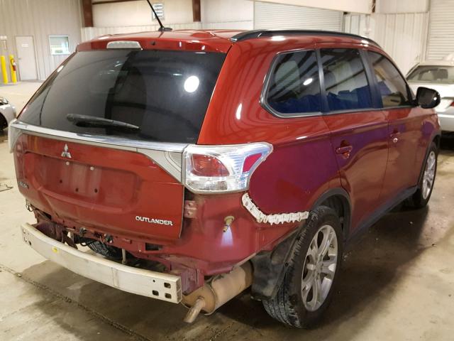 JA4AD3A3XFZ002842 - 2015 MITSUBISHI OUTLANDER RED photo 4