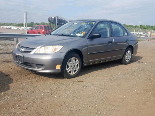 2HGES16305H560922 - 2005 HONDA CIVIC DX V SILVER photo 2