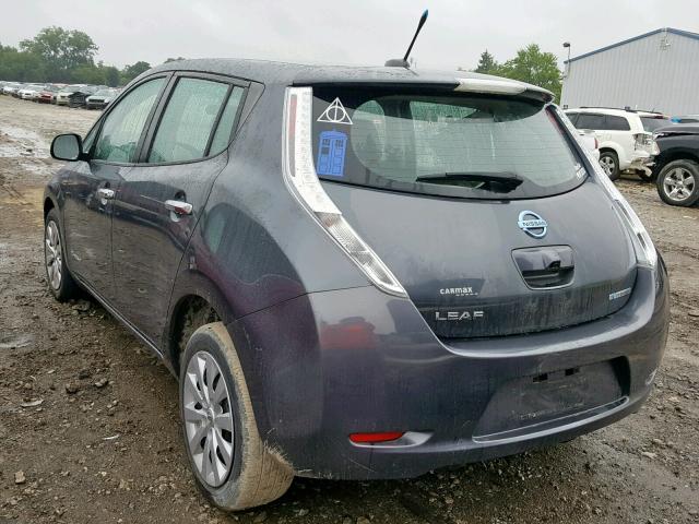 1N4AZ0CP8DC417508 - 2013 NISSAN LEAF S GRAY photo 3