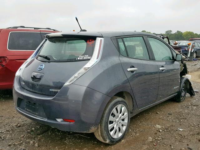 1N4AZ0CP8DC417508 - 2013 NISSAN LEAF S GRAY photo 4