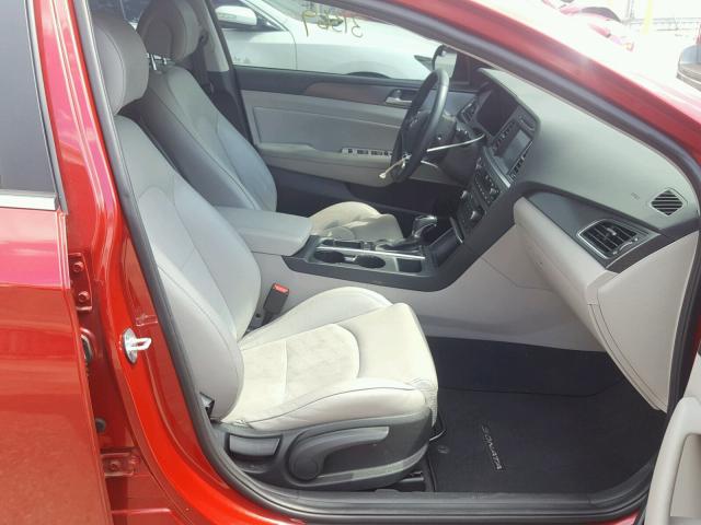 5NPE34AF4HH580990 - 2017 HYUNDAI SONATA SPO RED photo 5