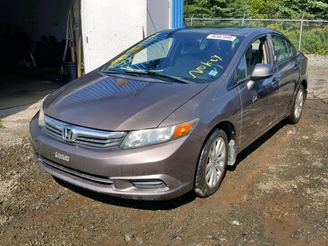 2HGFB2F93CH006124 - 2012 HONDA CIVIC EXL 棕色 照片 2