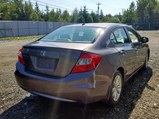 2HGFB2F93CH006124 - 2012 HONDA CIVIC EXL 棕色 照片 4