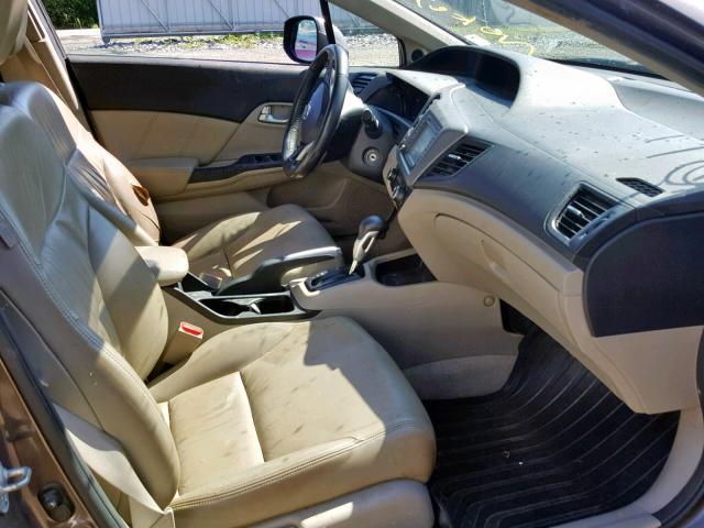2HGFB2F93CH006124 - 2012 HONDA CIVIC EXL 棕色 照片 5