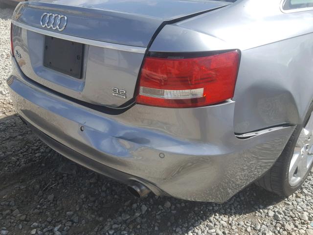 WAUDH74F28N010414 - 2008 AUDI A6 3.2 QUA SILVER photo 9