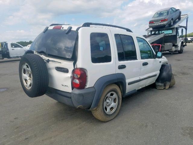 1J4GL48K86W241775 - 2006 JEEP LIBERTY SP WHITE photo 4