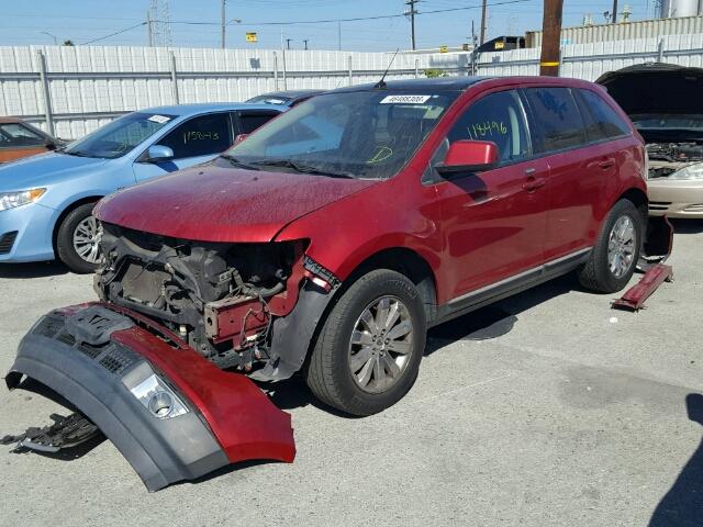 2FMDK38C99BB05719 - 2009 FORD EDGE SEL RED photo 2