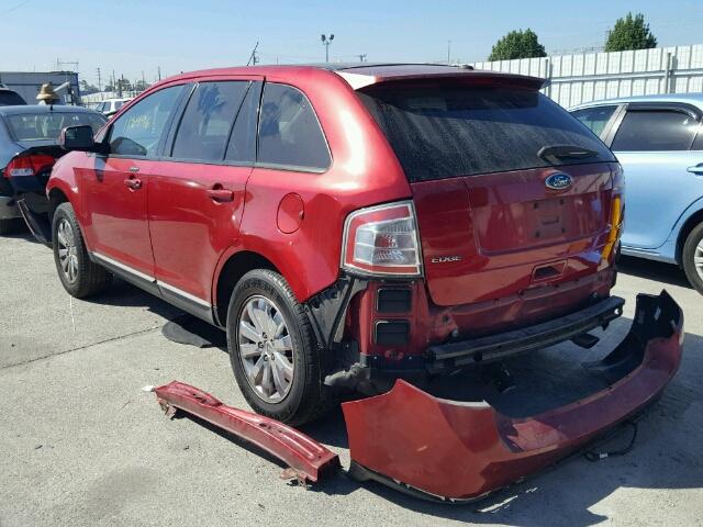 2FMDK38C99BB05719 - 2009 FORD EDGE SEL RED photo 3