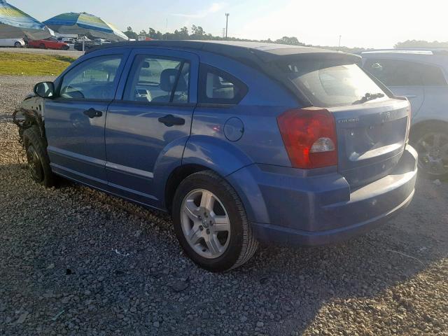 1B3HB48B47D535685 - 2007 DODGE CALIBER SX BLUE photo 3