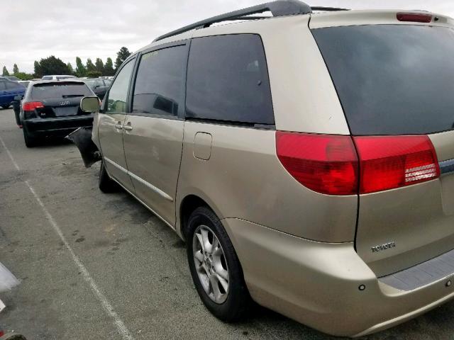 5TDBA22C94S000185 - 2004 TOYOTA SIENNA XLE TAN photo 3