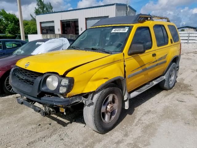 5N1ED28T72C565895 - 2002 NISSAN XTERRA XE YELLOW photo 2