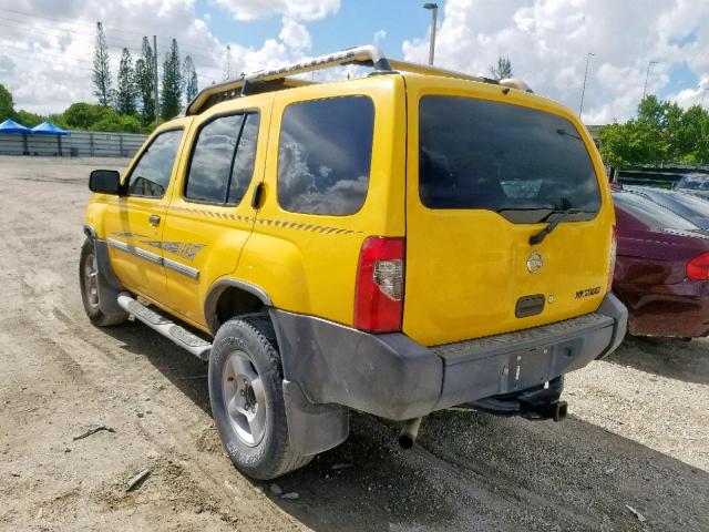 5N1ED28T72C565895 - 2002 NISSAN XTERRA XE YELLOW photo 3