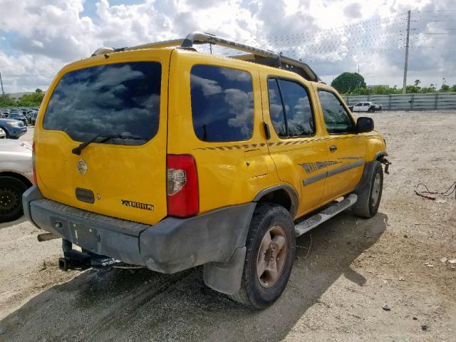 5N1ED28T72C565895 - 2002 NISSAN XTERRA XE YELLOW photo 4