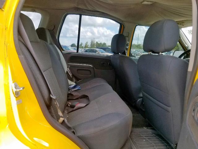 5N1ED28T72C565895 - 2002 NISSAN XTERRA XE YELLOW photo 6