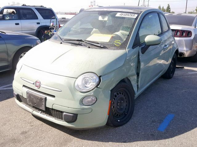 3C3CFFAR6CT382686 - 2012 FIAT 500 POP GREEN photo 2