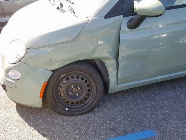 3C3CFFAR6CT382686 - 2012 FIAT 500 POP GREEN photo 9