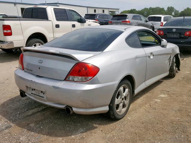 KMHHM65D46U211902 - 2006 HYUNDAI TIBURON GS SILVER photo 4