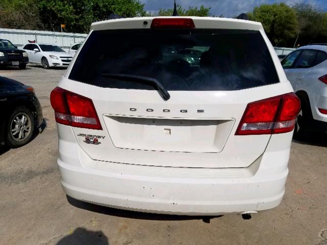 3C4PDCAB1DT633829 - 2013 DODGE JOURNEY SE WHITE photo 9