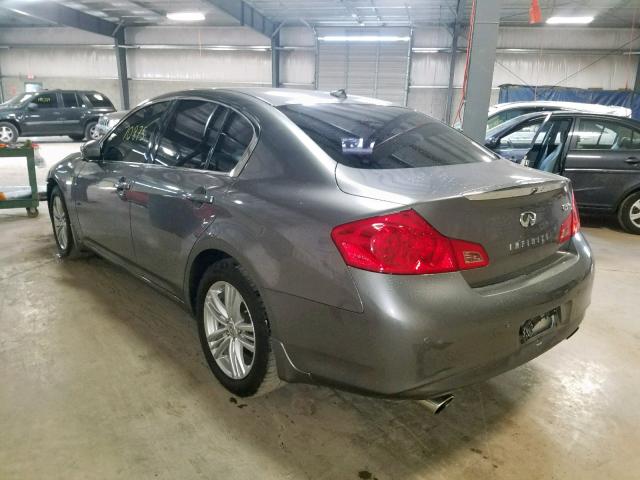 JN1CV6AR9DM754496 - 2013 INFINITI G37 GRAY photo 3