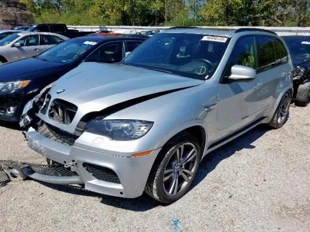 5YMGY0C56ALK25187 - 2010 BMW X5 M SILVER photo 2